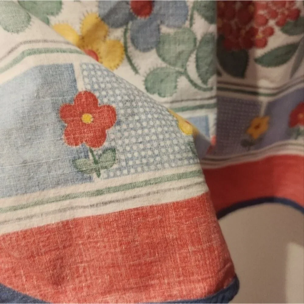 Floral‎ 1950's Half Apron Skirt Cottagecore Spring Bright